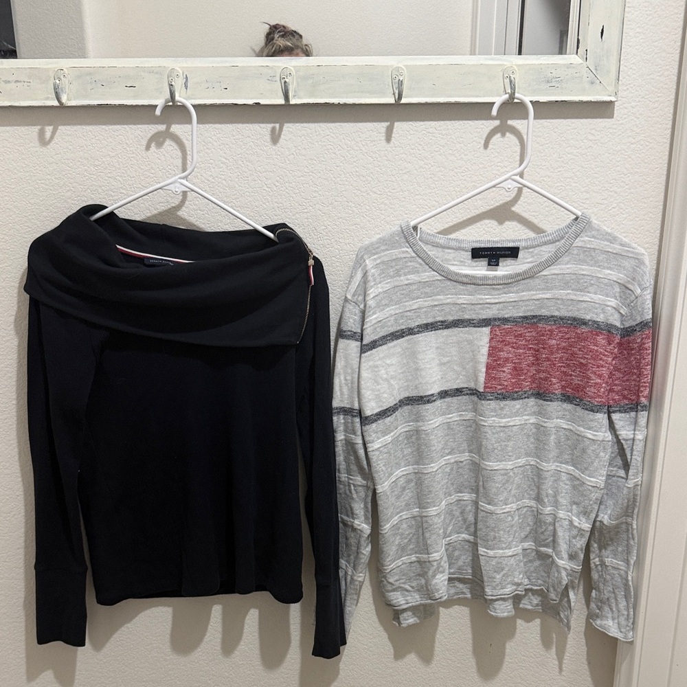 Tommy Hilfiger Navy Blue Garment with Red and White Accents